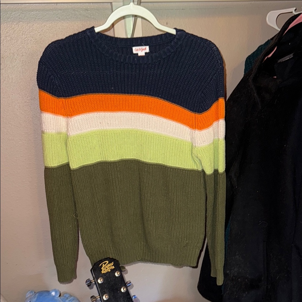 COOGI Blue and Orange Crewneck Sweater